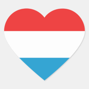Luxemburgse vlag Heart Sticker