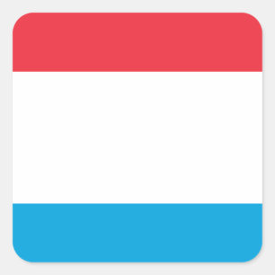 Luxemburgse vlag - Lëtzebuerger Fändel - Drapeau Vierkante Sticker