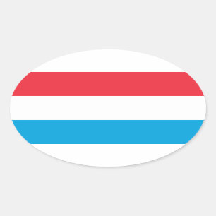 Luxemburgse vlag ovale sticker