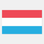 Luxemburgse vlag rechthoekige sticker (Voorkant)