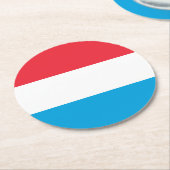 Luxemburgse vlag ronde kartonnen onderzetter (Gebogen)