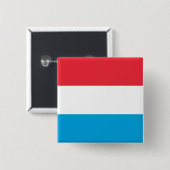 Luxemburgse vlag vierkante button 5,1 cm (Voorkant /achterkant)