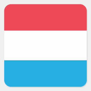Luxemburgse vlag vierkante sticker