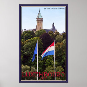 Luxemburgse vlaggen poster