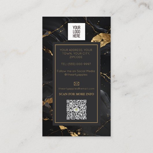 luxemerk Mable en black finance professional Visitekaartje (Achterkant)