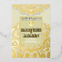 LuxGlitter Ivoren Gouden Sikh Anand Karaj Trouwen