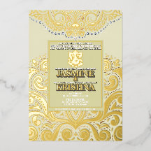 LuxGlitter Ivory Gold Ganesha Hindoe bruiloft