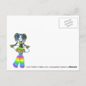 Luxie Rainbow Cyber Gothic Fairy Briefkaart (Achterkant)
