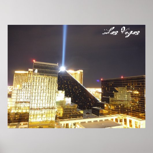 Luxor bij nacht poster (Voorkant)