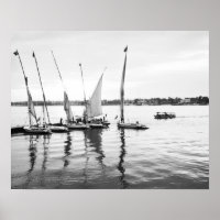 Luxor Egypte, Feluccas op de Nijl