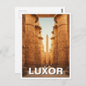 Luxor Egypte Karnak Tempel Reizen Briefkaart (Voorkant / Achterkant)