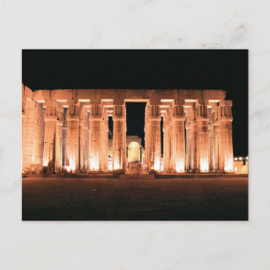 Luxor, Egypte, Luxor Tempelpilaren Hall Monumenten Briefkaart