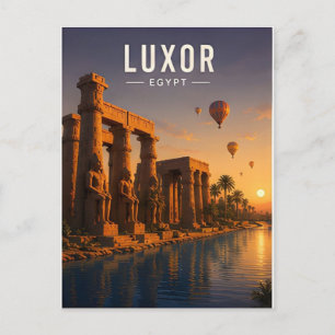 Luxor Egypte Nijl Tempels Oud Erfgoed Reizen Briefkaart