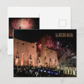 Luxor Karnak Tempels Reizen Oude Egypte Geschieden Briefkaart (Voorkant / Achterkant)