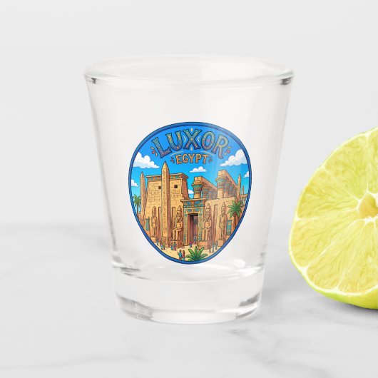 Luxor Tempel Egypte Shot Glas (Voorkant)