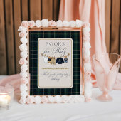 Luxsary Bear Plaid Baby Shower Books Poster