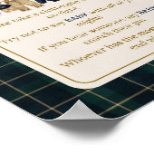 Luxsary Bear Plaid Baby Shower Dont Say Game Poster (Hoek)