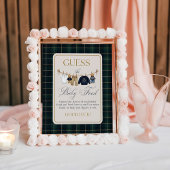 Luxsary Bear Plaid Baby Shower Guess Baby Food Poster