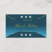 Luxueus Blauwgroen met Gold Decor en Sparkly Jewel Visitekaartje (Voorkant)