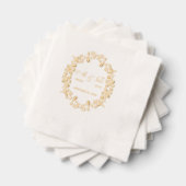 Luxueus  bloemenmonogram folie servetten (Insitu (Gestapeld))