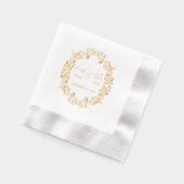 Luxueus  bloemenmonogram folie servetten (Links)