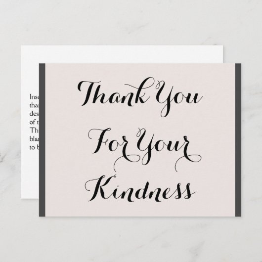 Luxueus "Dank u voor uw kindheid"-Briefkaart Briefkaart (Voorkant / Achterkant)