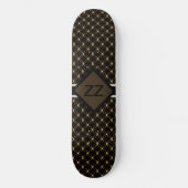  luxueus Elegant Monogram personaliseren Skateboard (Voorkant)