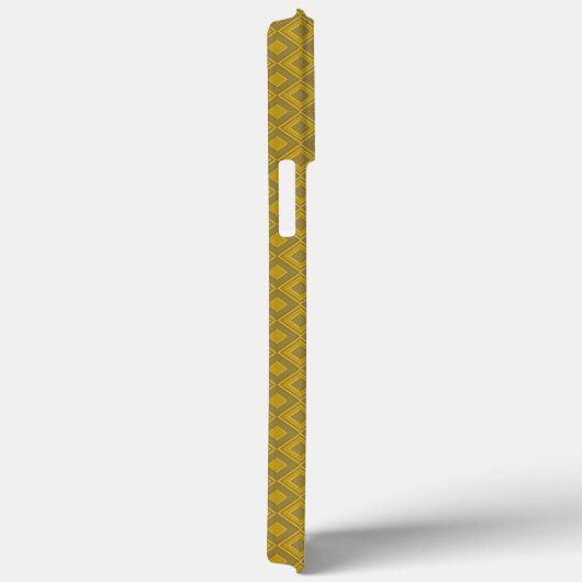 Luxueus Gold Rhombus Carving Pattern Case-Mate iPhone Case (Achterkant / Rechts)