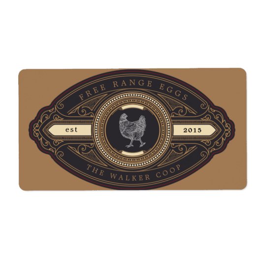 luxueus gouden kartonetiket etiket (Voorkant)