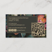 Luxueus Nederlands Bloemschilderij Bloemontwerp Visitekaartje (Achterkant)