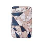 Luxueus Roos Gold Glitter Geometric Marble Badmat (Voorkant Verticaal)