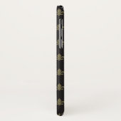 Luxueus zwart goudvleur De Lis Pattern Case-Mate iPhone Case (Achterkant/links)