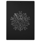 luxueus zwart-wit zwart-wit, monogrammen klembord (Achterkant)