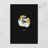 luxueuse carte de détails de réception dorée turqu (Dos)