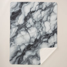 Luxueuse couverture en plastique noir & Marbre bla