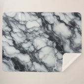 Luxueuse couverture en plastique noir & Marbre bla (Devant (Horizontal))