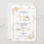 Luxueuse Faire-part de mariage en marbre (Devant)