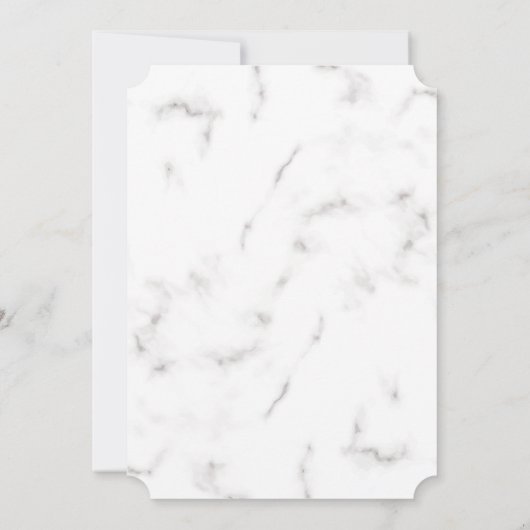Luxueuse Faire-part de mariage en marbre (Dos)