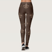 Luxueuse Fleur de Lis Leggings Brown (Dos)