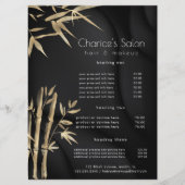 Luxueuse Gold Bamboo Salon Carte Prix (Devant)