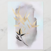 Luxueuse Gold Bamboo Salon Carte Prix (Dos)