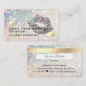 Luxueuse Parties scintillant Diamond Style carte d (Devant / Derrière)