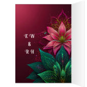 Luxueuse Suite de Faire-part de mariage Florales (Intérieur (Gauche))