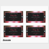 Luxueux Black Red Green Brilliants Étiquette de pr (Feuille)