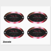 Luxueux Black Red Green Brilliants Étiquette de pr (Feuille)