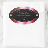 Luxueux Black Red Green Brilliants Étiquette de pr (Sac)