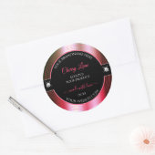 Luxueux Black Red Green Brilliants Étiquette de pr (Enveloppe)