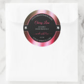 Luxueux Black Red Green Brilliants Étiquette de pr (Sac)