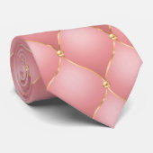 Luxueux Blush Pink Or Diamond Cravate Tufted (Roulé)