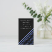Luxueux Carte de visite Glam, Bleu (Debout devant)